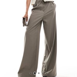 ASOS Gray Wide-Leg Tall Women's Pants